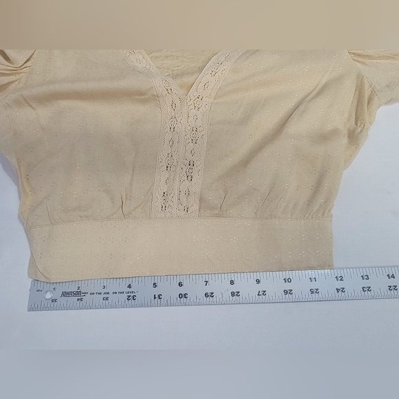 BOG Band of the Free Brie Light Camel Long Sleeve Top Lace Inserts Size … - Picture 6 of 14